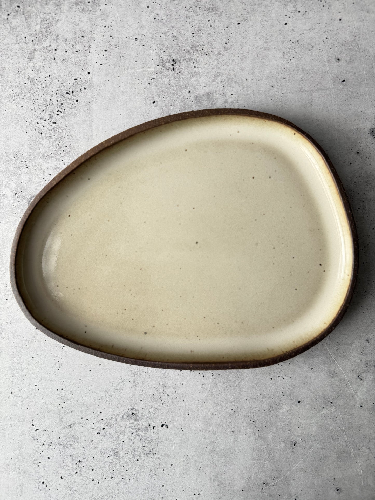 Intention Tray - Stone - Glossy Cream